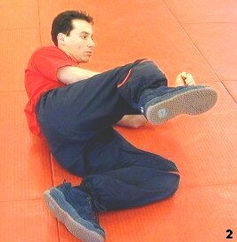 Wing Tsun Exercise 73, Fig. 2 - In this position he turns his body to left
