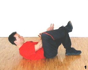Wing Tsun Lesson 15, Fig. 1 - Sifu in groundfighting position